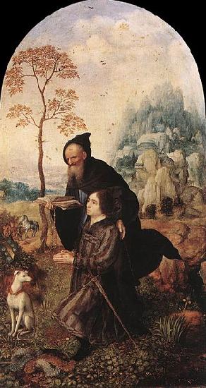 Jan Gossaert Mabuse St Anthony with a Donor